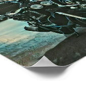 ヴィンテージバイクの贈り物 ポスター (角)