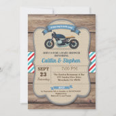 ヴィンテージバイクの赤ちゃんシャワーの招待状。自転車 招待状 (正面)