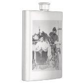 ヴィンテージバイクもしくは自転車に乗る人アウトローモーターサイクルサイドカー フラスク (右)