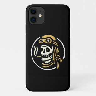 ヴィンテージバイクもしくは自転車に乗る人幽霊パイロットハロウィーンギフトおもしろい iPhone 11 ケース