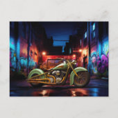 ヴィンテージバイクアラグラフィティポストカード ポストカード (正面)