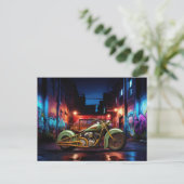 ヴィンテージバイクアラグラフィティポストカード ポストカード (スタンド正面)
