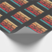 ヴィンテージバイクアートサイクリングスポーツ恋人 ラッピングペーパー (角)