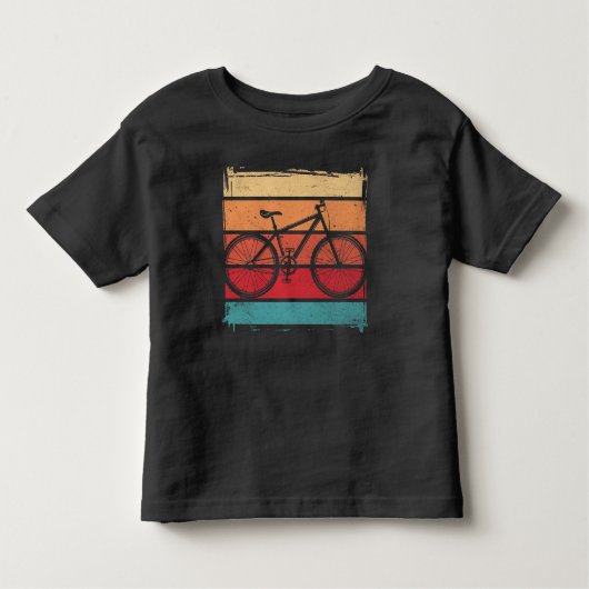 ヴィンテージバイクアートサイクリングスポーツ愛好者 トドラーTシャツ (正面)