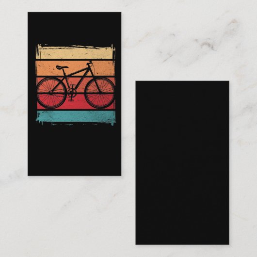 ヴィンテージバイクアートサイクリングスポーツ愛好者 名刺 (正面/裏面)