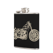 ヴィンテージバイクイラストレーション フラスク (左)