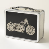 ヴィンテージバイクイラストレーション メタルランチボックス (裏面)