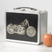 ヴィンテージバイクイラストレーション メタルランチボックス (インサイチュ)