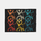 ヴィンテージバイクサイクリングロードバイク競走自転車 フリースブランケット (正面(横))