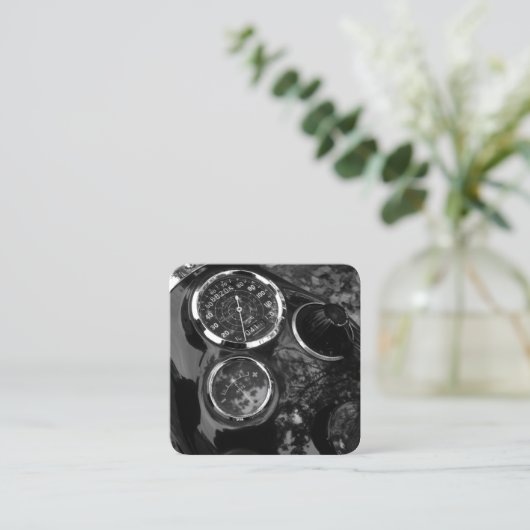 ヴィンテージバイクダイヤル スクエア名刺 (スタンド正面)