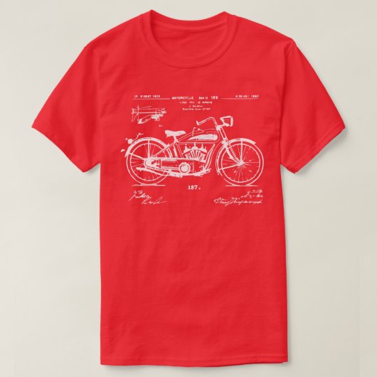 ヴィンテージバイクデザイン Tシャツ (デザイン正面)