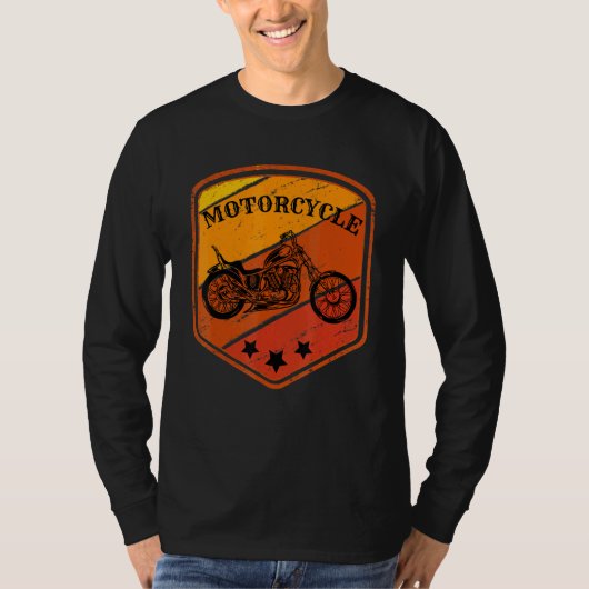 ヴィンテージバイクバイクもしくは自転車に乗る人カッコいいオートバイ Tシャツ (正面)