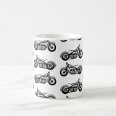 ヴィンテージバイクパターン コーヒーマグカップ (中央)