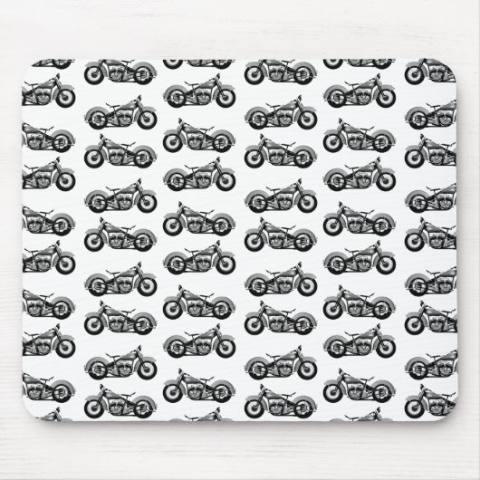 ヴィンテージバイクパターン マウスパッド (正面)