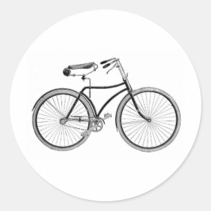 ヴィンテージバイクファッションド旧自転車サイクリング ラウンドシール