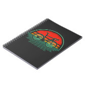 ヴィンテージバイクベーパウェーブレトロ自転車80sスタイル ノートブック (左側)