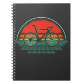 ヴィンテージバイクベーパウェーブレトロ自転車80sスタイル ノートブック (正面)
