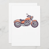 ヴィンテージバイクレトロバイクバイクもしくは自転車に乗る人バイクギフト サンキューカード (正面/裏面)