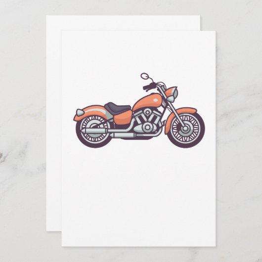 ヴィンテージバイクレトロバイクバイクもしくは自転車に乗る人バイクギフト サンキューカード (正面/裏面)