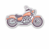 ヴィンテージバイクレトロバイクバイクもしくは自転車に乗る人バイクギフト シール (正面)