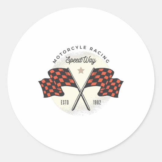 ヴィンテージバイクレース ラウンドシール (正面)