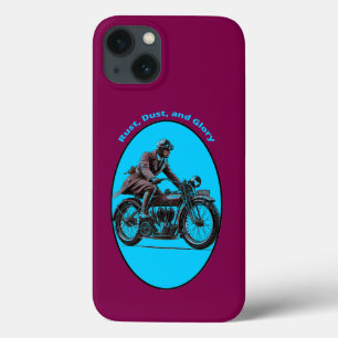 ヴィンテージバイク乗り手ゴーグルURM iPhone 13ケース