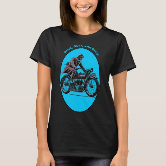 ヴィンテージバイク乗り手ゴーグルURM Tシャツ (正面)