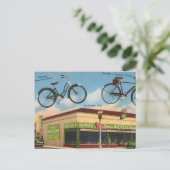 ヴィンテージバイク店 ポストカード (スタンド正面)