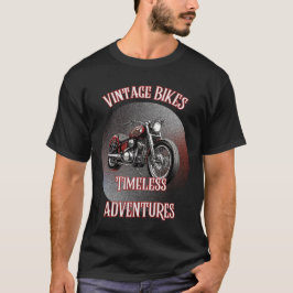 ヴィンテージバイク永遠の冒険 Tシャツ