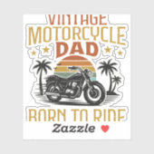 ヴィンテージバイク生まれのパパ シール (シート)