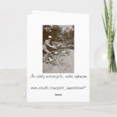 ヴィンテージバイク誕生日カード カード (裏面)