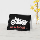 ヴィンテージバイク誕生日カード カード (黄色い花)