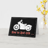 ヴィンテージバイク誕生日カード カード (黄色い花)