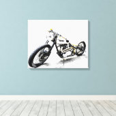 ヴィンテージバイク キャンバスプリント (インサイチュ (ウッドフロア))