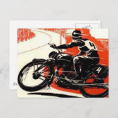 ヴィンテージバイク・レース ポストカード (正面/裏面)