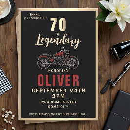 ヴィンテージバイク 70歳の誕生日 バイクパーティー 招待状