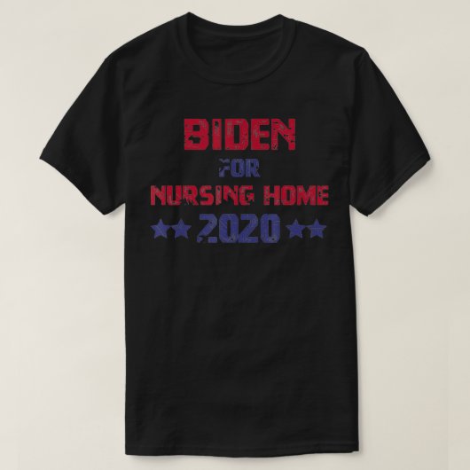 ヴィンテージバイデン氏for Nursing Homeアンチバイデン氏Pro Trum Tシャツ (デザイン正面)