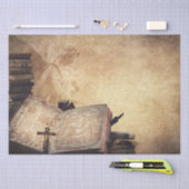 ヴィンテージバイブル背景分離15x20 薄葉紙 (クラフト)