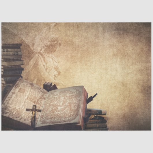 ヴィンテージバイブル背景分離20x30 薄葉紙 (正面)