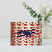 ヴィンテージバイプレーンオンバーンウッド航空ギフト ポストカード (スタンド正面)