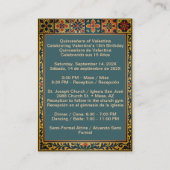 ヴィンテージバイリンガルキンセアニラレッドドレス披露宴 エンクロージャーカード (裏面)