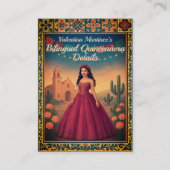 ヴィンテージバイリンガルキンセアニラレッドドレス披露宴 エンクロージャーカード (正面)