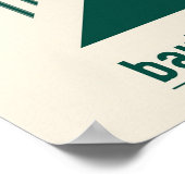 ヴィンテージバウハウスグリーンジオメトリックファインアート ポスター (角)