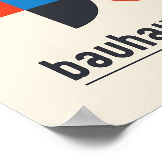 ヴィンテージバウハカラフルウス幾何学圏 ポスター (角)