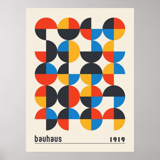 ヴィンテージバウハカラフルウス幾何学圏 ポスター (正面)