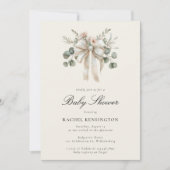 ヴィンテージバウユーカリフローラベビーシャワー 招待状 (正面)