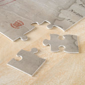 ヴィンテージバウンカーヒルマップ(1775) ジグソーパズル (側面)