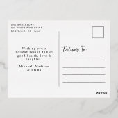 ヴィンテージバウMerry Christmas写真 箔シーズンポストカード (裏面)