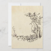 ヴィンテージバエレガントーズクリーム結婚式招待状 招待状 (裏面)