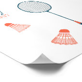 ヴィンテージバカスタムドミントンベビー名誕生日アート ポスター (角)